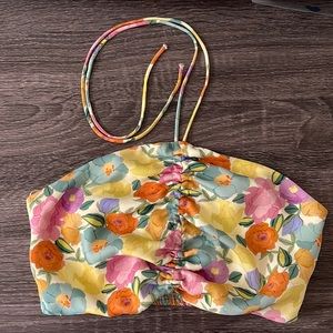 Zara floral bandeau top